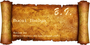 Bucsi Ibolya névjegykártya